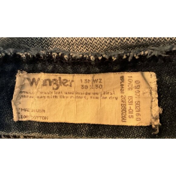 Vtg Wrangler Cowboy Cut Jeans 38 x 30 13MWZ USA Made Straight Leg Cotton Mens - Picture 3 of 5